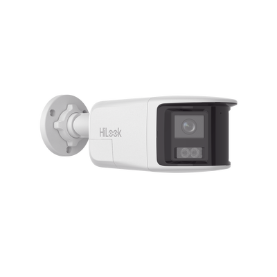 Bala IP 8 Megapíxeles /Imagen Panorámica 180°/ Micro SD 512 GB /  Resistencia IP67 / Audio Bidireccional / Alarma visual y auditiva Integrada / Smart Supplement Light