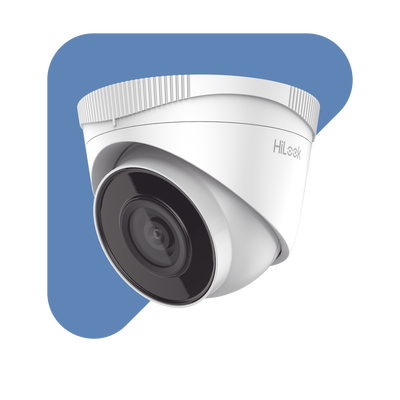 HiLook Series / Turret IP 4 Megapixel / 30 mts IR / Exterior IP67 / PoE / Lente 2.8 mm / WDR 120 dB / ONVIF