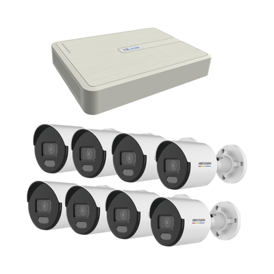 KIT IP 1080p / NVR de 8 Canales / 8 Cámaras IP Bala ColorVu