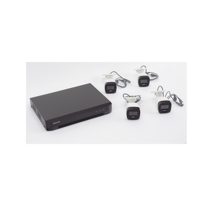 [Dual Light] Kit TurboHD 3K (5 Megapixel) / DVR 4 Canales / 4 Cámaras bala Dual Light / Micrófono Integrado / Accesorios de Interconexión / Fuente de Poder