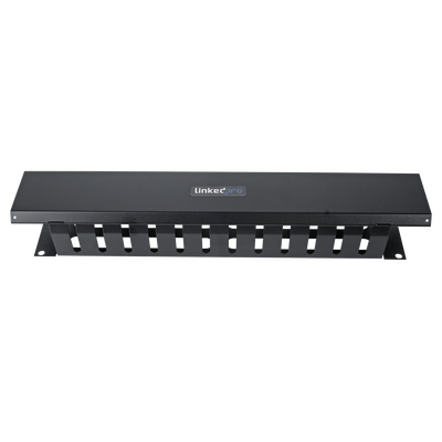 Organizador de Cables Horizontal de 19" Metálico, 2 UR.