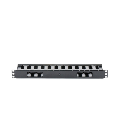 Organizador de Cables Horizontal de 1U para Rack de 19", Fabricado en Polímero Resistente a Deformaciones y Rayones
