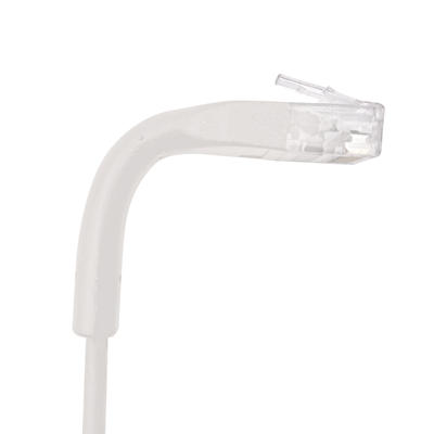 Mini Patch Cord Cat6 Ultra Slim 1 m Blanco – Ahorra Espacio sin Organizadores, con Bota Flexible