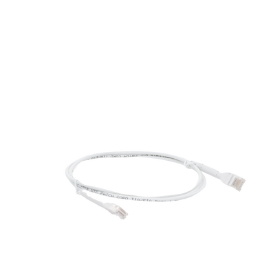 Mini Patch Cord Cat6 Ultra Slim 1 m Blanco – Ahorra Espacio sin Organizadores, con Bota Flexible
