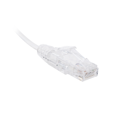 Cable de Parcheo Slim UTP Cat6 - 30 cm Blanco, Diámetro Reducido (28 AWG)