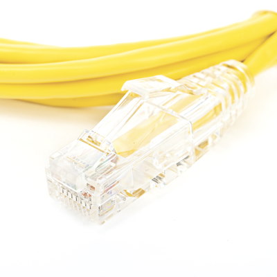 Cable de Parcheo Slim UTP Cat6 - 1 metro, Amarillo, Diámetro Reducido (28 AWG)