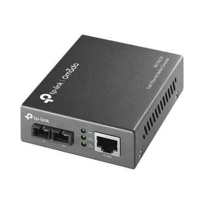 Convertidor Firba Óptica Multimodo /  1 Puerto RJ45 10/100 Mbps / Puerto Fibra Óptica SC 100 Mbps / Hasta 2 Km / Plug and Play