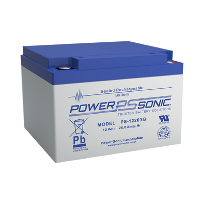 Batería 12V, 26AH, Para Respaldo, Tecnologías AGM/VRLA, 5 Años Vida Útil, Terminales M5, Reconocida UL
