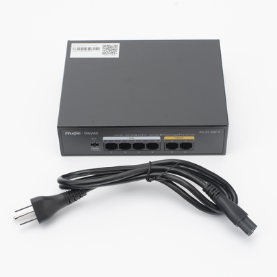 Switch de 6 Puertos 10/100 Mbps, PoE+ hasta 54 Watts, No Administrable