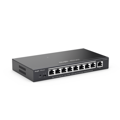 Switch Administrable 8 Puertos PoE+ 802.3af/at Gigabit, gestión gratuita desde la nube, 120w