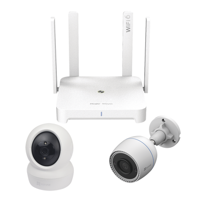 Kit de Cámaras Wi-Fi con Router / Incluye 1 Cámara C6N / 1 Cámara CS-C3TN / 1 Router RGEW1800GXPRO