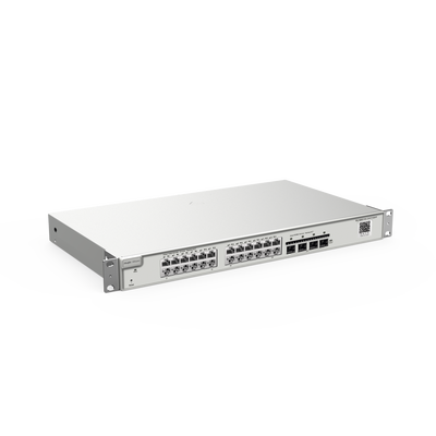 Switch Administrable Capa 3 con 24 puertos Gigabit + 4 SFP+ para fibra 10Gb, gestión gratuita desde la nube