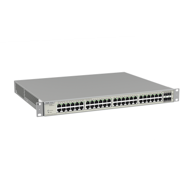 Switch Administrable Capa 3 con 48 puertos Gigabit PoE 802.3af/at + 4 SFP+ para fibra 10Gb, gestión gratuita desde la nube, 740W