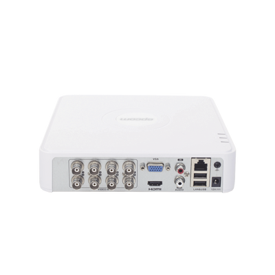 DVR 8 Canales TurboHD + 2 Canales IP / 2 Megapixel (1080p) Lite / Acusense Lite (Evita Falsas Alarmas) / Audio por Coaxitron / 1 Bahía de Disco Duro / H.265+ / Salida de Vídeo Full HD