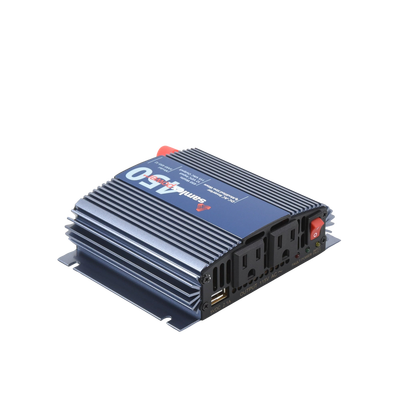 Inversor de Corriente (CD-CA). Potencia Nominal 450 W, Ent:12Vcc, Sal: 115Vca 60 Hz