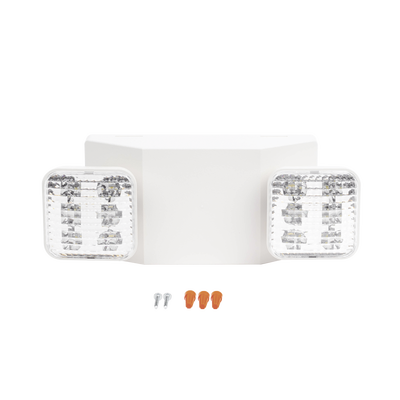 Luz LED de Emergencia Dual LED /150 lúmenes/Luz fría/Batería de Respaldo Incluida/Botón de test.