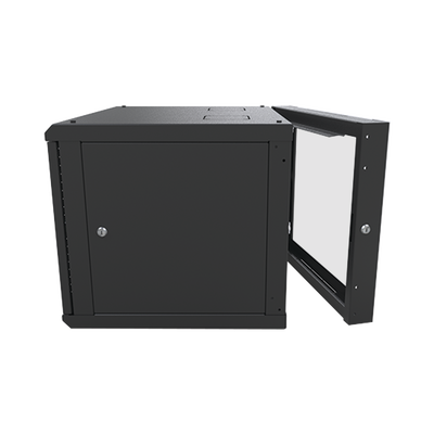 Gabinete Abatible de Pared (Con Marco Trasero) con Rack 19" de 9 Unidades. Ventana de Cristal Templado.