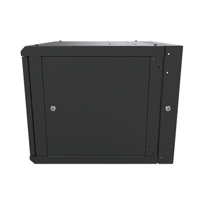 Gabinete Abatible de Pared (Con Marco Trasero) con Rack 19" de 9 Unidades. Ventana de Cristal Templado.