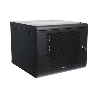 Gabinete de Pared con Puerta Perforada, 635mm de Profundidad, 9U Rack de 19'', Acero Reforzado