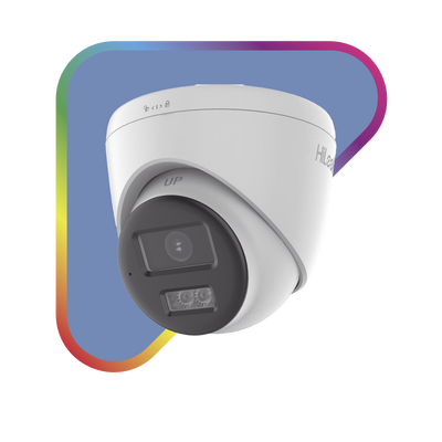 [Audio Bidireccional + Dual Light + ColorVu] Turret TURBOHD 2 Megapixel (1080p) / Lente 2.8 mm / 40 mts IR EXIR + 40 mts Luz Blanca / Micrófono y Bocina Integrado / Exterior IP67 / dWDR