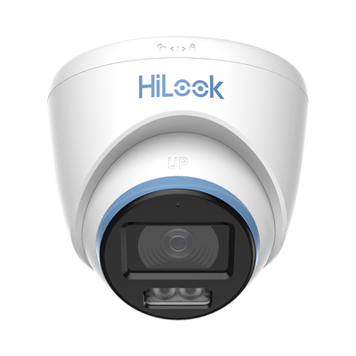 [Dual Light + ColorVu] Turret TurboHD 3K/5MP / Lente 3.6mm / 40mts IR EXIR + 40mts Luz Blanca / Micrófono Integrado / Exterior IP67 / dWDR