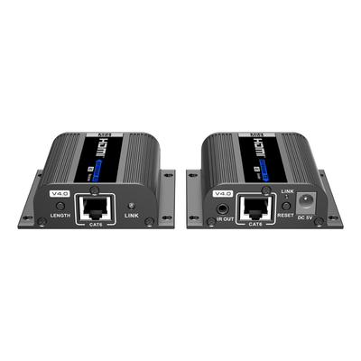 Kit Extensor HDMI para distancias de 50 metros / Soporta resoluciones 4K / Cat 6, 6a y 7 / Salida Loop en el Tx para visualización local /  Configuración EDID / Soporta control remoto del equipo fuente / Alimente solo el Tx