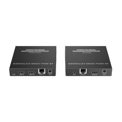Kit Extensor HDMI para distancias de 150 metros | Transmite el Video y Controla tu DVR vía USB a distancia | Soporta resolución 4K @60Hz | Cat 6, 6a y 7 | Salida Loop en el Tx para visualización local | Soporta control remoto del equi