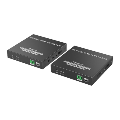 Kit Extensor HDMI para distancias de 150 metros | Transmite el Video y Controla tu DVR vía USB a distancia | Soporta resolución 4K @60Hz | Cat 6, 6a y 7 | Salida Loop en el Tx para visualización local | Soporta control remoto del equi