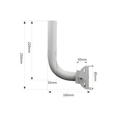 Montaje universal flexible para instalación en poste o pared, compatible con equipos Ubiquiti, Mimosa, Cambium y Altai