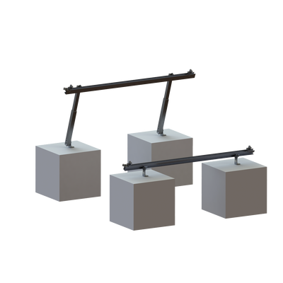 Montaje para Panel Solar, Riel "8" de 1400mm para Módulos con Espesor de 35mm, Velocidad de Viento Máx. 136km/h (20° a 45°)