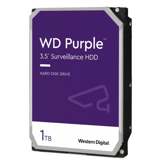 Disco Duro Purple de 1 TB / 5400 RPM / Optimizado para Soluciones de Videovigilancia / Uso 24-7 / 3 Años de Garantía