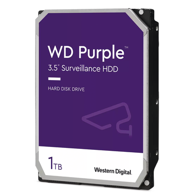 Disco Duro Purple de 1 TB / 5400 RPM / Optimizado para Soluciones de Videovigilancia / Uso 24-7 / 3 Años de Garantia