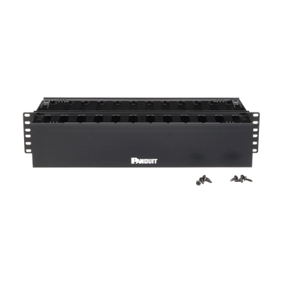 Organizador de Cables Horizontal PatchLink, Doble (Frontal y Posterior), Para Rack de 19in, 2UR