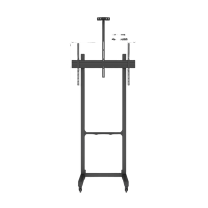 Montaje de Piso Móvil para Pantallas de  65 in a 100 in | vesa 100 x 100 hasta 1000 x 600 | carga maxima soportada 120kg| Fabricado en aluminio y acero