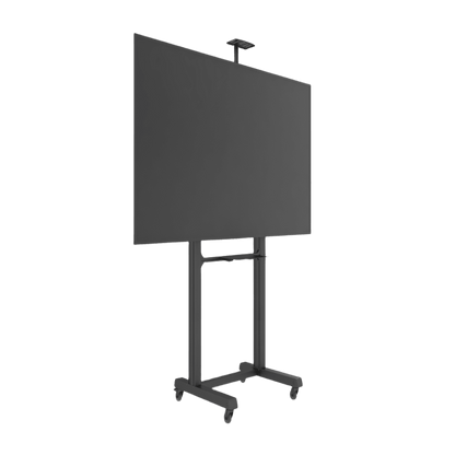 Montaje de Piso Móvil para Pantallas de  65 in a 100 in | vesa 100 x 100 hasta 1000 x 600 | carga maxima soportada 120kg| Fabricado en aluminio y acero