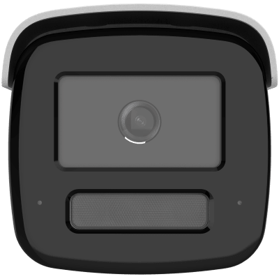 [ PROTECCIÓN ACTIVA ] Bala IP 4 Megapixel / Lente 4 mm / 60 mts IR / Exterior IP67 / Micrófono y Bocina Integrado (Audio de Dos Vías) / DARKFIGHTER / PoE+ / Luz Estroboscopica / ONVIF / Micro SD / 4 Analíticos