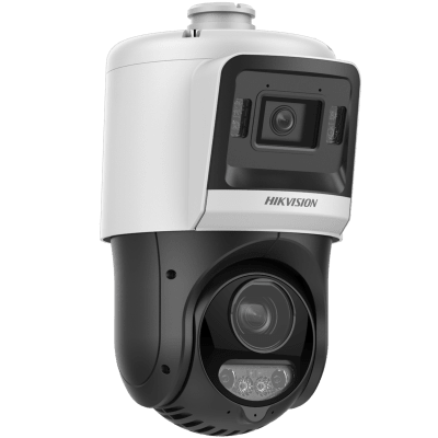 [TandemVu] Domo PTZ IP 4 Megapixel con Cámara Fija 4 Megapixel / 25X Zoom / 100 mts IR / IP66  / ACUSENSE / PoE+ / Entrada-Salida de Audio y Alarma / Ultra Baja Iluminación / Micro SD