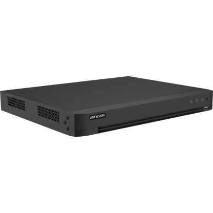 DVR 16 Canales TURBOHD + 8 Canales IP / 5 Megapixel Lite - 3K Lite / Audio de Dos Vías por Coaxitron / Reconocimiento Facial / ACUSENSE (Evista falsas alarmas) / 1 Bahía de Disco Duro / Salida de Video en Full HD