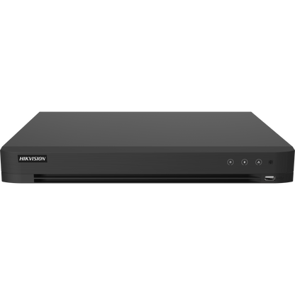 DVR 16 Canales TURBOHD + 8 Canales IP / 5 Megapixel Lite - 3K Lite / Audio de Dos Vías por Coaxitron / Reconocimiento Facial / ACUSENSE (Evista falsas alarmas) / 1 Bahía de Disco Duro / Salida de Video en Full HD