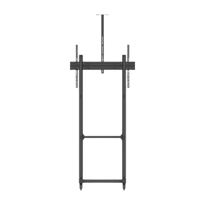 Montaje de Piso Móvil para Pantallas de  65 in a 100 in | vesa 100 x 100 hasta 1000 x 600 | carga maxima soportada 120kg| Fabricado en aluminio y acero