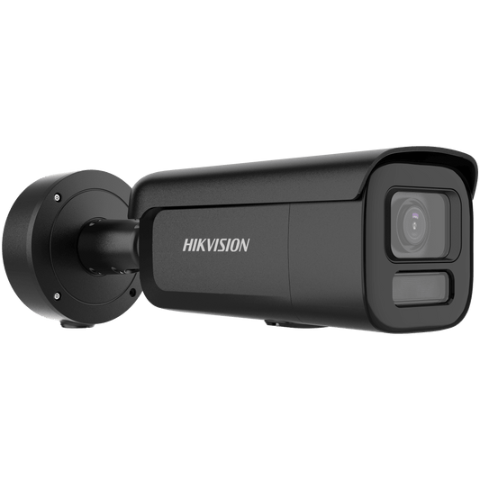 [Dual Light + ColorVu 3.0 + HikAI] Bala IP  4 Megapixel / Lente Mot. 2.8 a 12 mm / 60 mts IR + Luz Blanca / Exterior IP67 / WDR 130 dB / ACUSENSE 3.0 / Microfono Integrado / Metal / NEMA 4X / ACUSEARCH