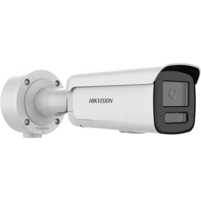 [ PROTECCIÓN ACTIVA ] Bala IP 4 Megapixel / Lente 4 mm / 60 mts IR / Exterior IP67 / Micrófono y Bocina Integrado (Audio de Dos Vías) / DARKFIGHTER / PoE+ / Luz Estroboscopica / ONVIF / Micro SD / 4 Analíticos