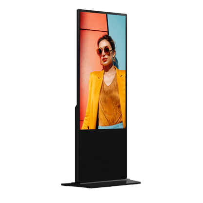 Pantalla de 55" 4K para Publicidad Digital / Base para Piso (Totem) / Gestión de Contenido y Control Centralizado