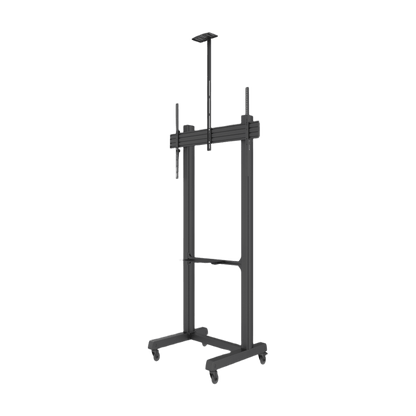 Montaje de Piso Móvil para Pantallas de  65 in a 100 in | vesa 100 x 100 hasta 1000 x 600 | carga maxima soportada 120kg| Fabricado en aluminio y acero