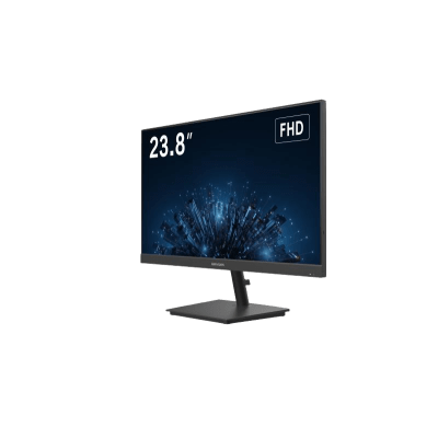Monitor LED FullHD (1080p) de 24" / Ideal para CCTV, Oficina y Hogar / Entrada HDMI-VGA-BNC / Montaje VESA ( 75 X 75) / Uso 24/7 / Backlight E-LED / Ultra Delgado