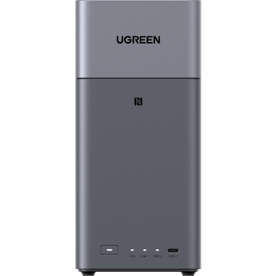 NAS UGREEN NASync DH2300 / Procesador RK3576 / 4GB u 8GB RAM / 32GB eMMC / 2 Bahías SATA / JBOD-Basic-RAID 0-RAID 1 / Puerto HDMI 4K / 1 GbE / USB 3.2 Gen 1 Type-C / Detección NFC