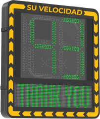Radar de Velocidad/ Pantalla LED / Detección de Velocidad en Tiempo Real / Rango de Detección de 100 m / Hasta 32 Objetivos Detectados / IP66 / Compatible con Wi-Fi y Ethernet