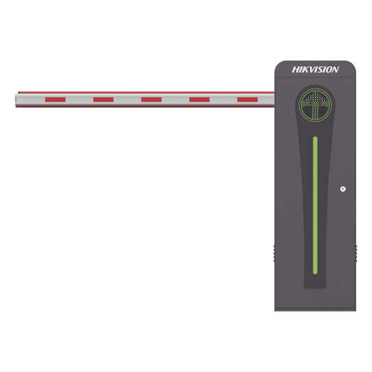 Barrera Vehicular con Brazo Iluminado Led 4 mts INCLUIDO / Izquierda / Alto Desempeño / Brushless / Semáforo Rojo-Verde en Gabinete / Incluye 2 Controles Remotos