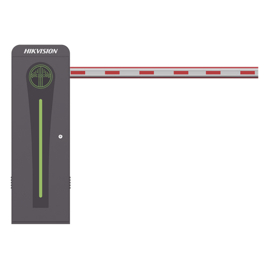 Barrera Vehicular con Brazo Iluminado Led 4 mts INCLUIDO / Derecha / Alto Desempeño / Brushless / Semáforo Rojo-Verde en Gabinete / Incluye 2 Controles Remotos