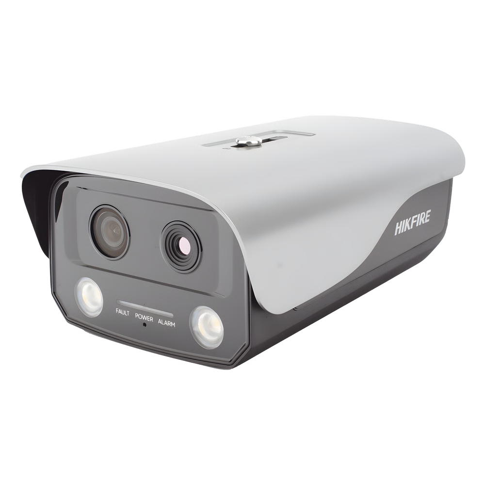 (HikFire) Cámara IP de Detección Térmica de Incendios / Detección de Llamas y Temperaturas Anormales / 4 Megapíxel (Lente Óptico) + 1 Megapíxel (Lente Térmico) / Compatible con Hik-Connect